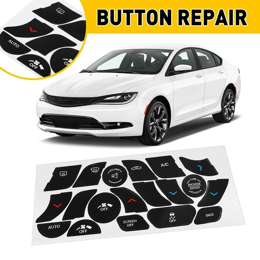 FITS FOR 14-17 CHRYSLER 200 AC CLIMATE CONTROL BUTTON REPAIR DECALS STICKERS EOA 6B93BC-57