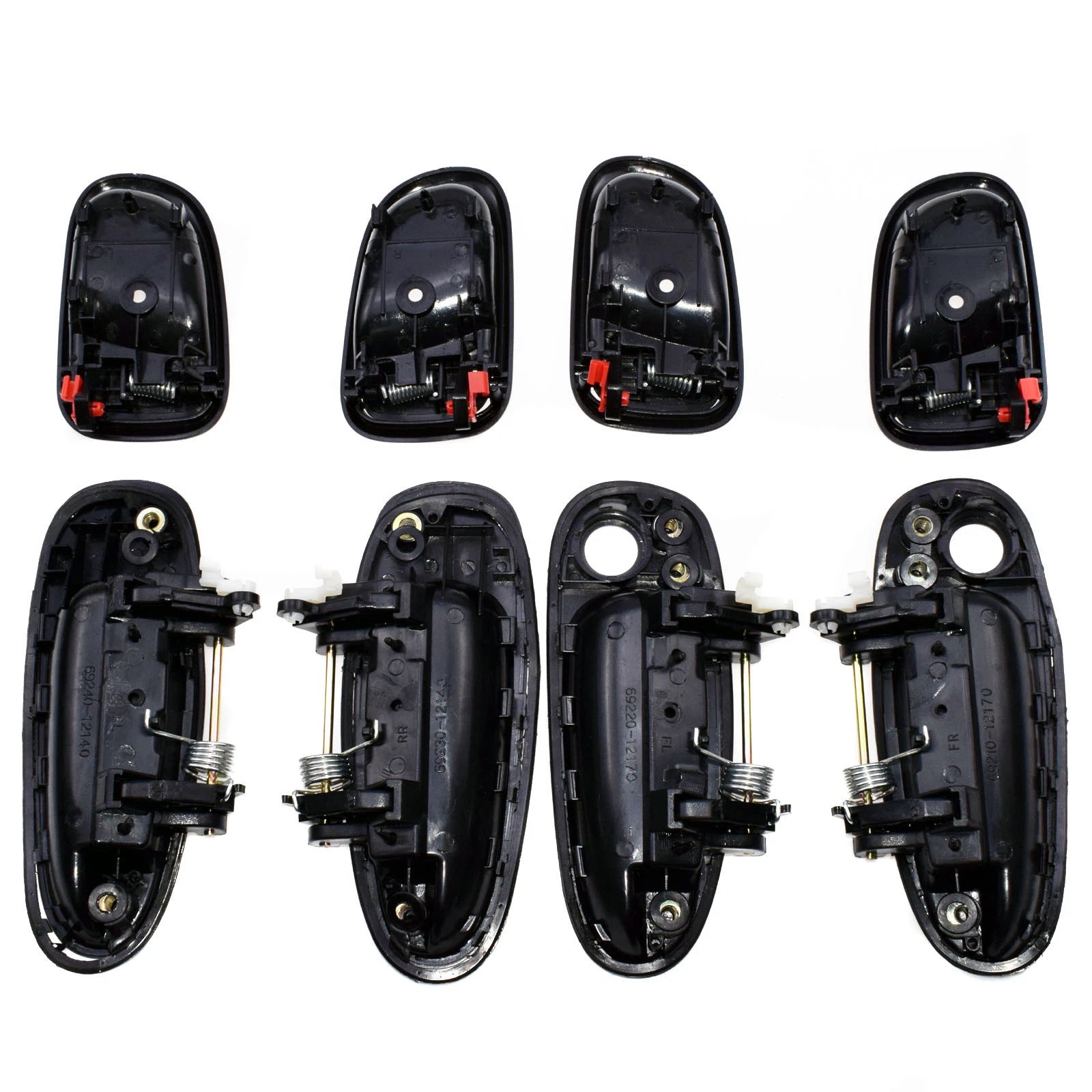 8Pcs Outside Inside Black Door Handles For Toyota Corolla Geo Prizm 1993-1997 6B93BC-57
