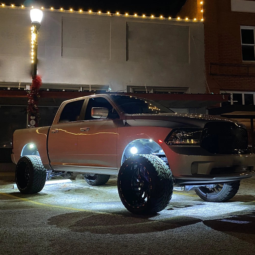 8X Rock LED Lights White Underbody Trail Glow Rig Lamp Offroad SUV Pickup Truck 6B93BC-57