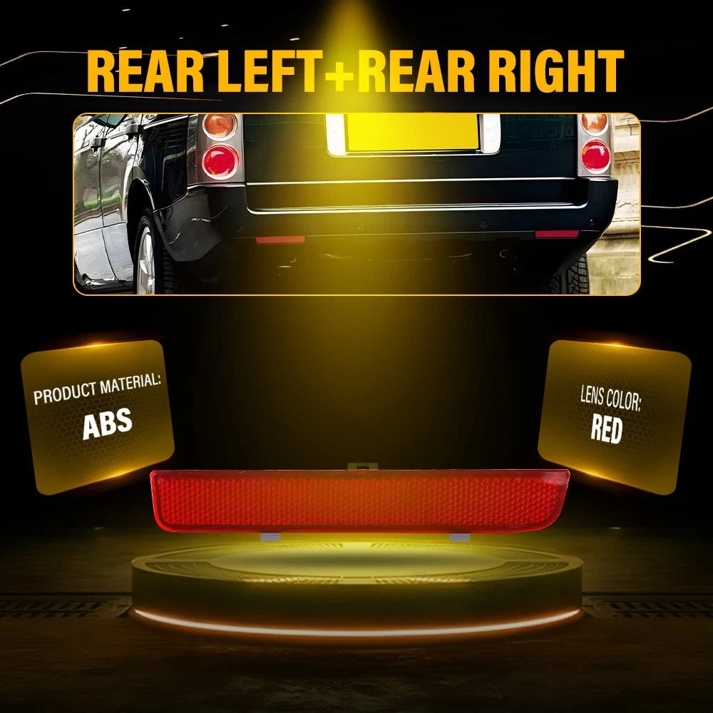 2X For Land Rover Range Rover L322 2003-2012 Red Bumper Rear Reflector Trim EOA 6B93BC-57
