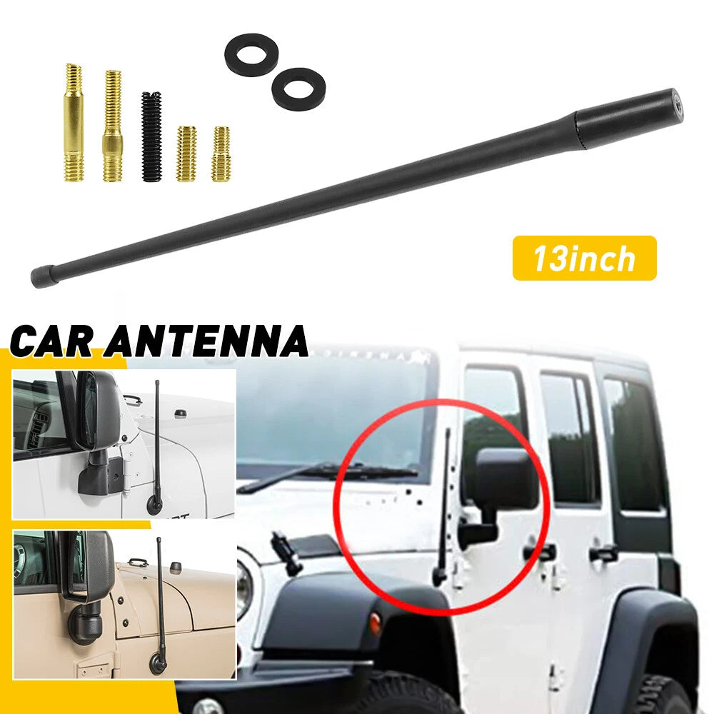 13" inch Flexible Rubber Antenna for All Dodge RAM 1500 2500 3500 Trucks - Black 6B93BC-57