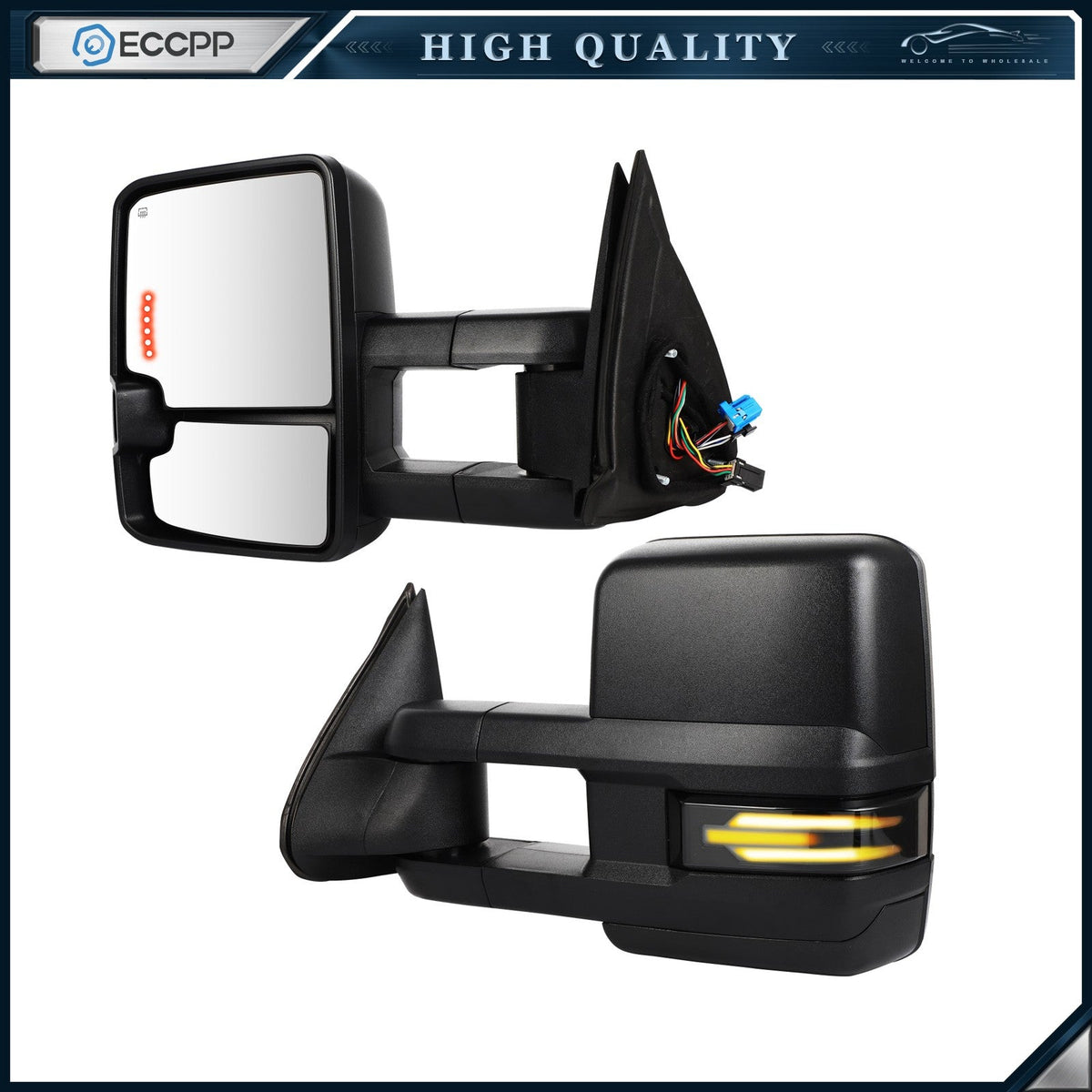 Power Heated Tow Mirrors for 2003-2007 Chevy Silverado Sierra Turn Signal Lights 6B93BC-57