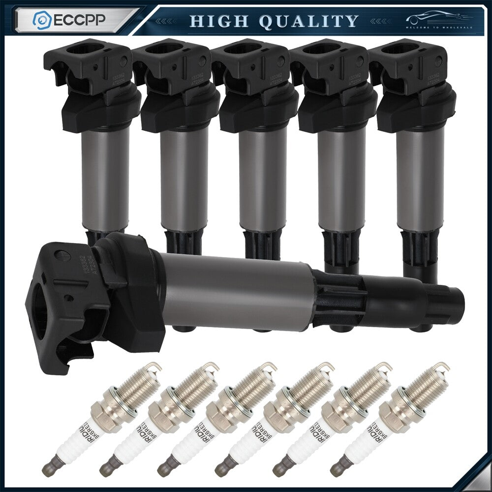 ECCPP 6 For 2.5L 325Ci 325i 325xi 525i X3 Z4 3.0L 330i Ignition Coil Spark Plug ECCPP