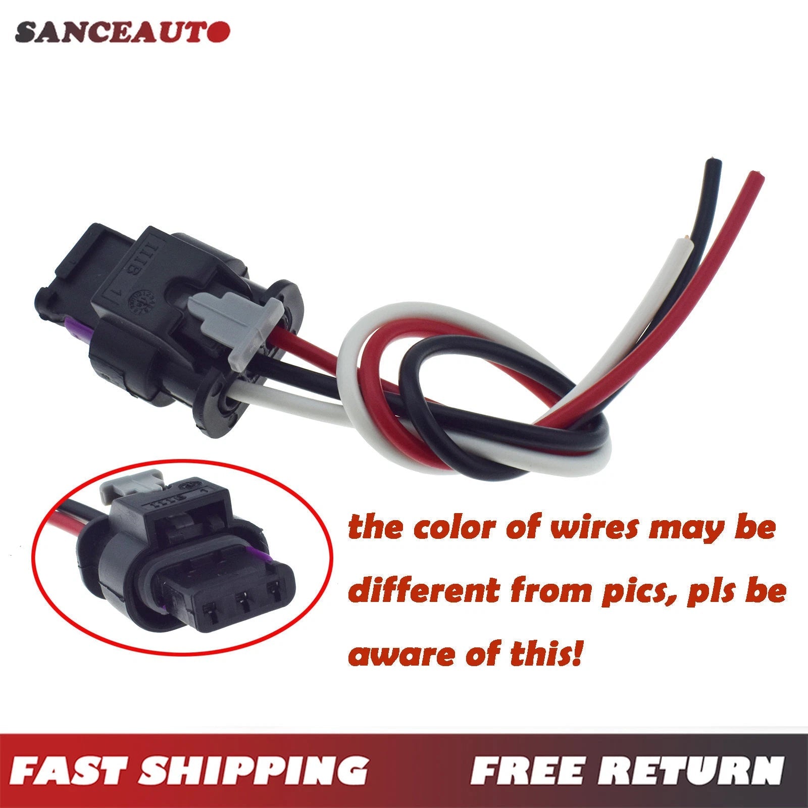 3 Pin Parking Sensor Plug Pigtail 4F0973703 for VW Golf Jetta Tiguan Audi Volvo 6B93BC-57