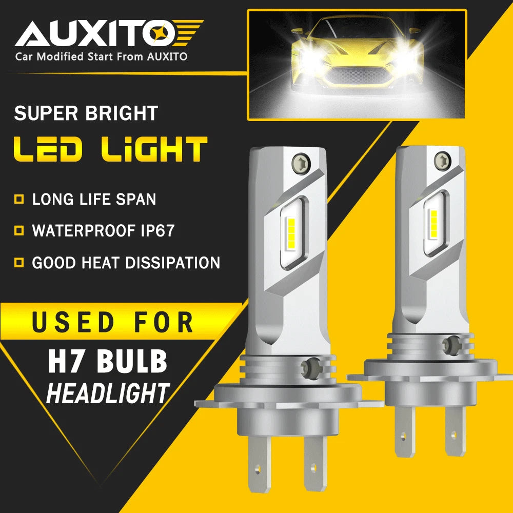 2x Super Bright H7 LED Headlight Kit High Low Beam Bulbs 40000LM 6500K White E4A 6B93BC-57