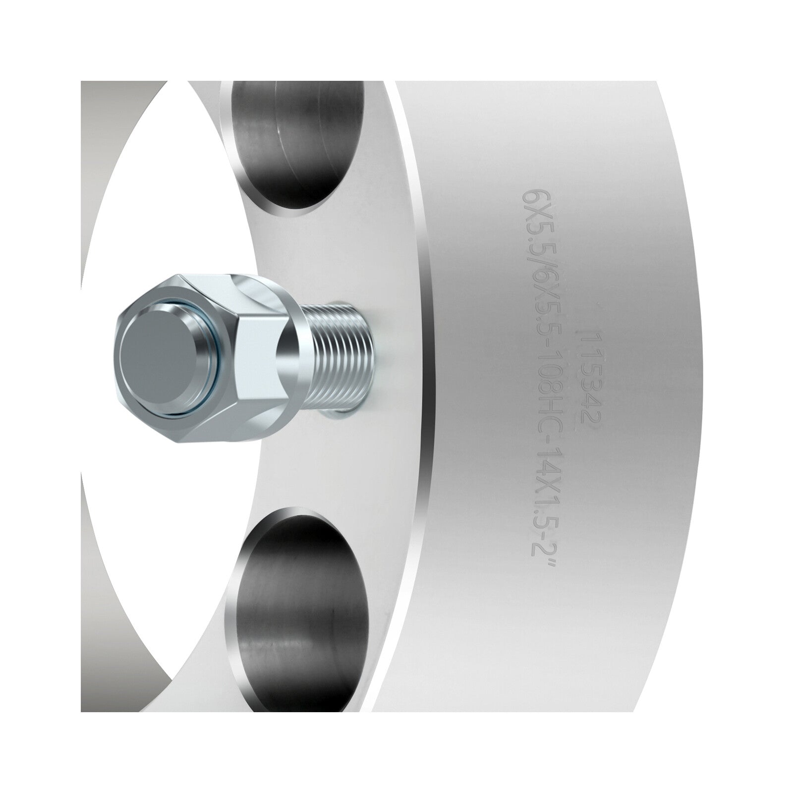 (2) 2" Wheel Spacers 6x5.5 14x1.5 Fits Chevrolet Silverado 1500 GMC K1500 K2500 6B93BC-57