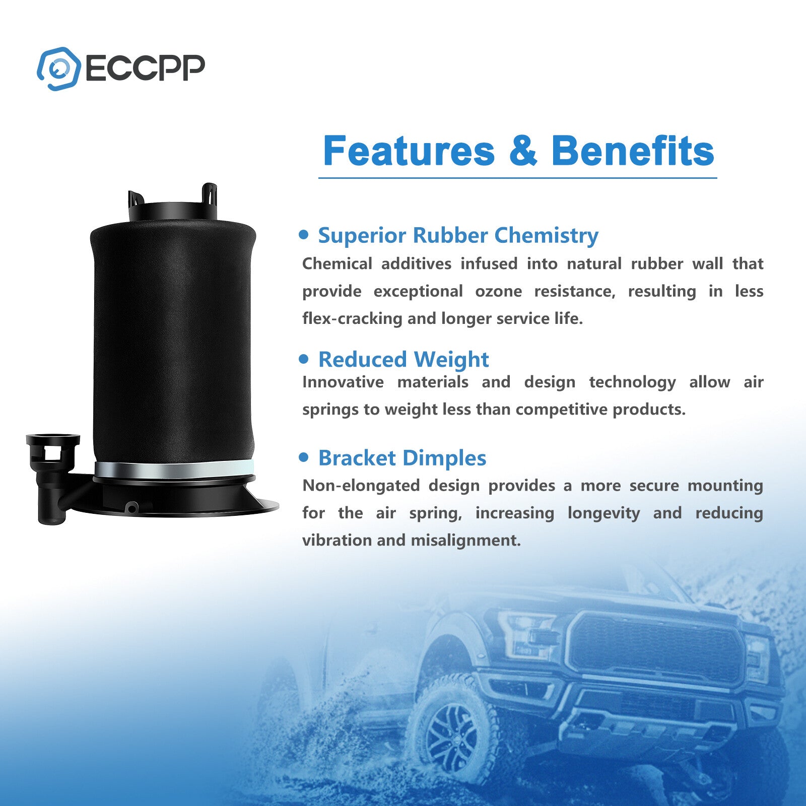 Rear Air Suspension Spring For Ford U324 Expedition Lincoln U326 Navigator 07-17 6B93BC-57