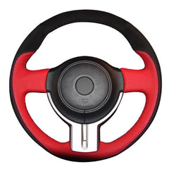 Top Leather Steering Wheel Hand-stitch on Wrap Cover For Toyota 86 Subaru BRZ