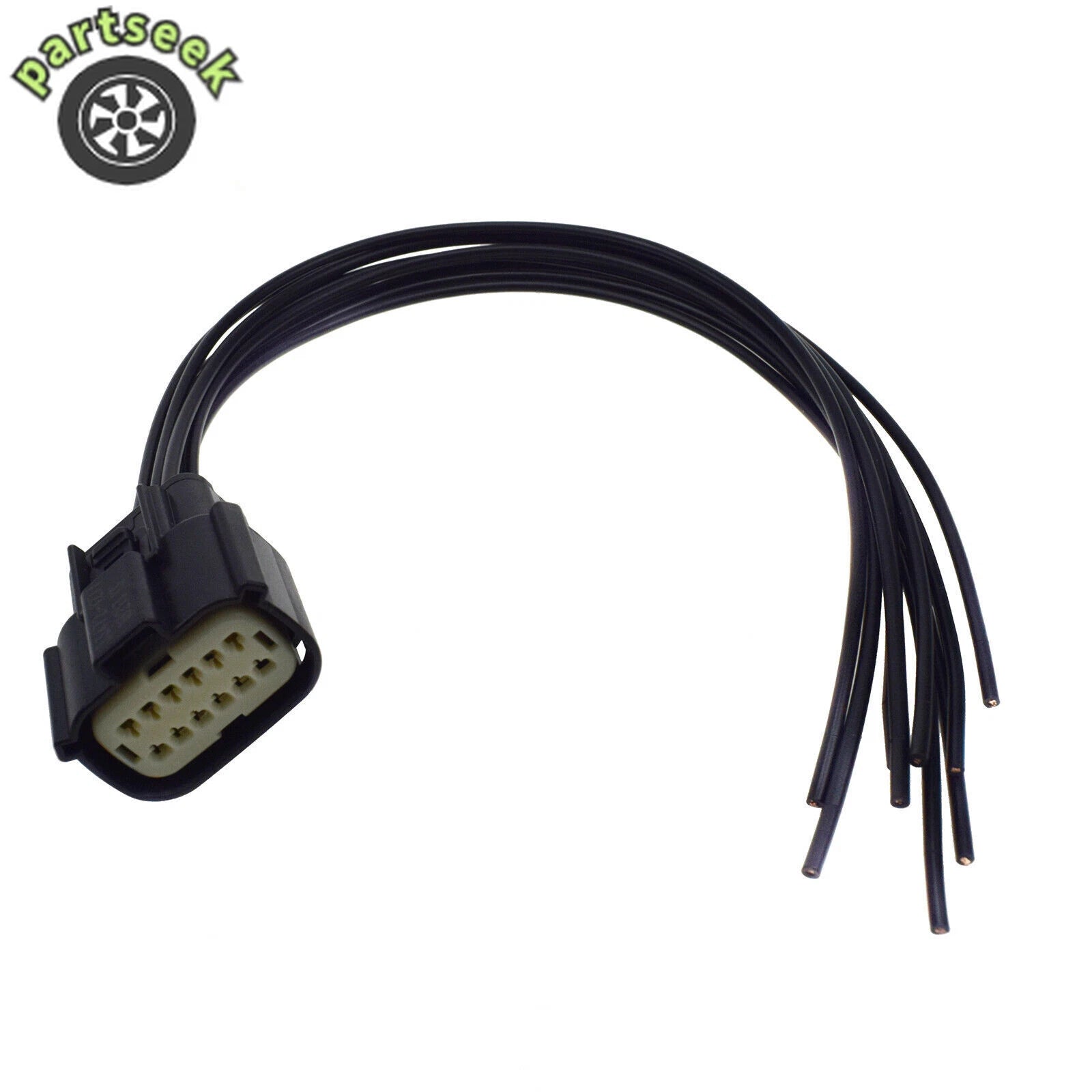 12-way 9-wire Headlight Connector Plug Pigtail for 2015-2018 Dodge Charger 6B93BC-57
