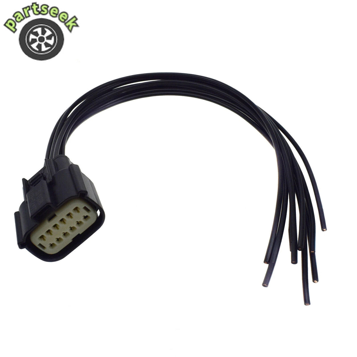 12-way 9-wire Headlight Connector Plug Pigtail for 2015-2018 Dodge Charger 6B93BC-57