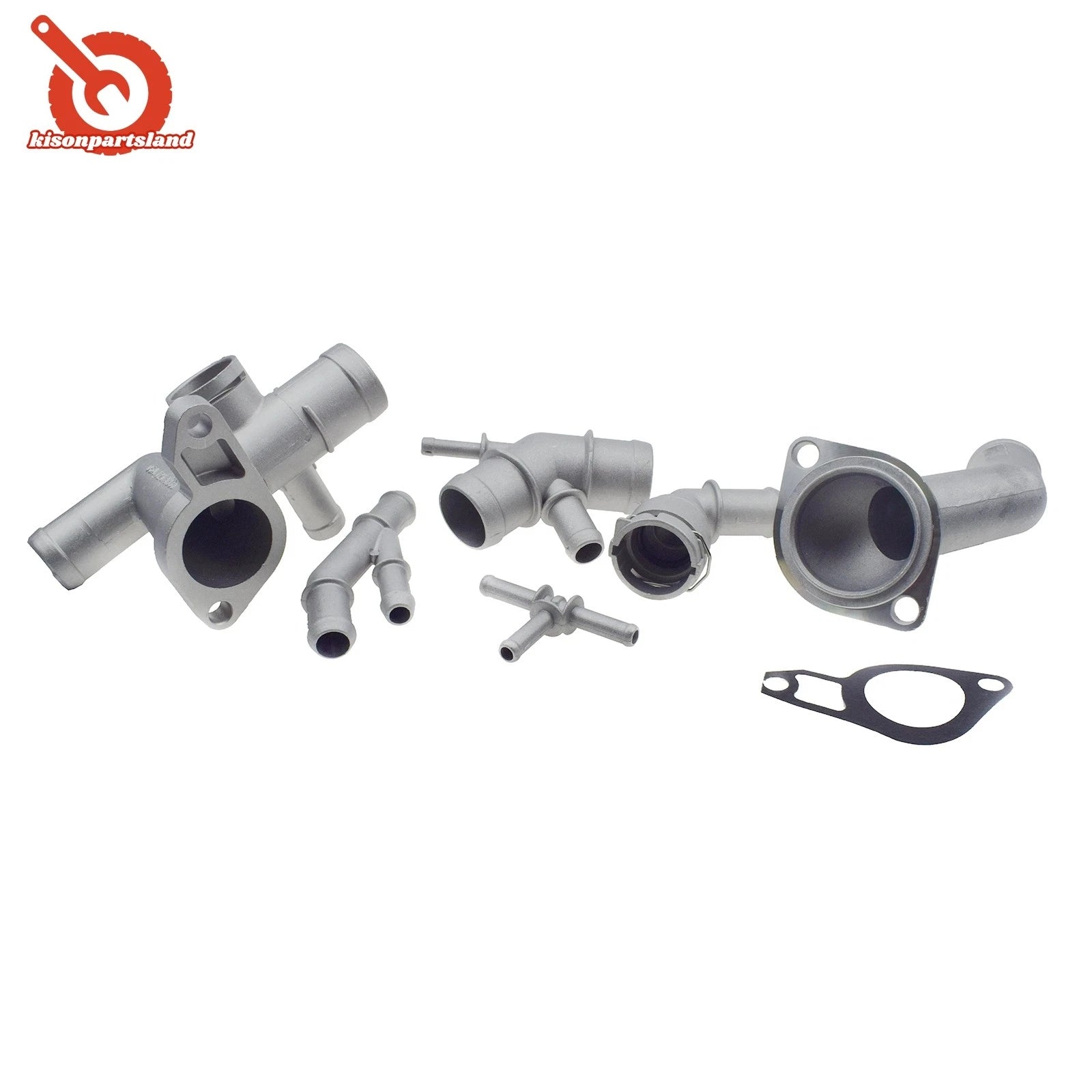 6PCS Aluminum Coolant Flange Upgrade Kit For VW Golf MK4 Jetta GTI 1.8T 2000-05 6B93BC-57
