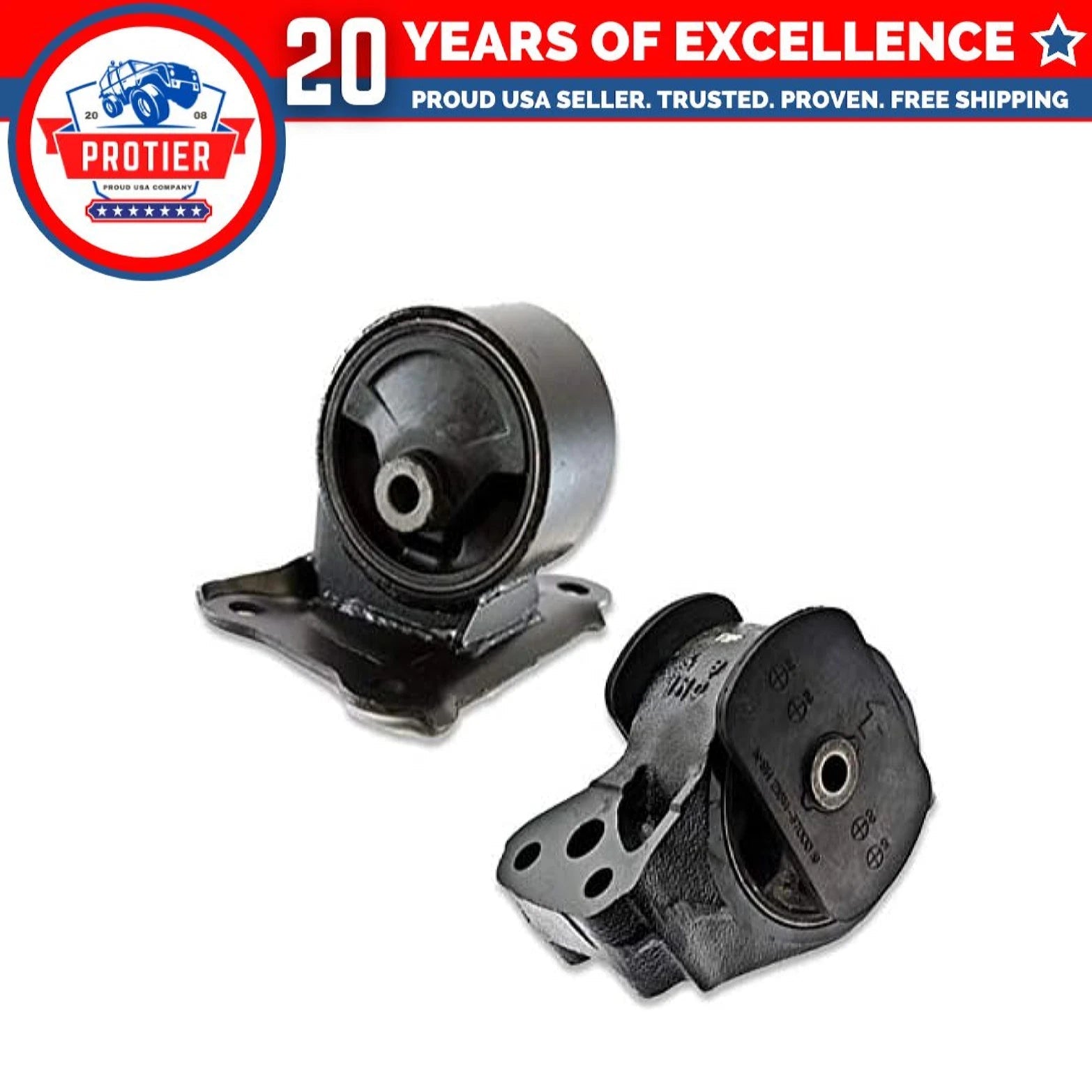 Fits 1999-2001 Hyundai Sonata 2.4L AUTO Front RT Motor & Trans Mount 2pcs : 6B93BC-57