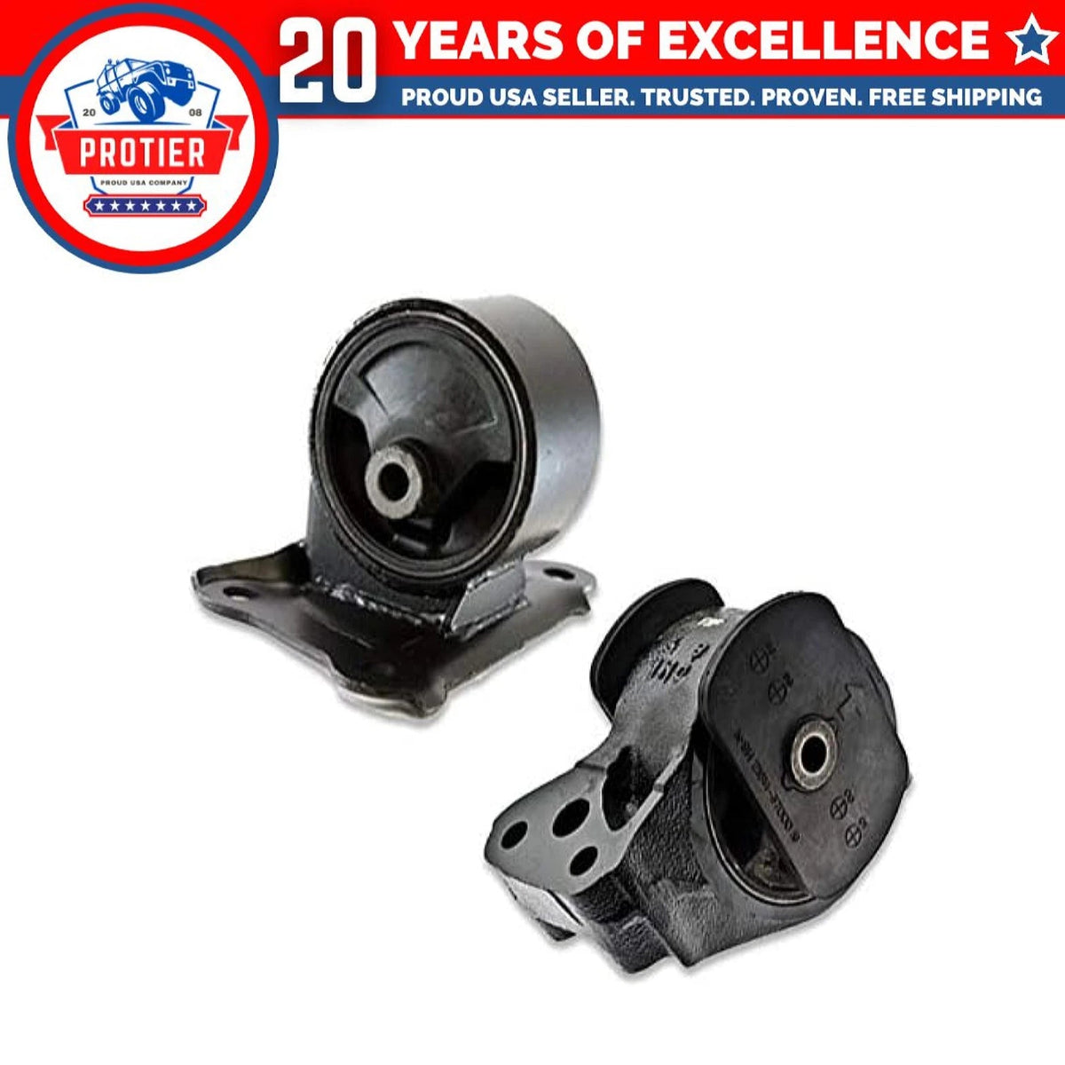 Fits 1999-2001 Hyundai Sonata 2.4L AUTO Front RT Motor & Trans Mount 2pcs : 6B93BC-57