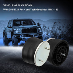 Pair Air Suspension Air Springs W01-358-8729 For ContiTech Goodyear 1R13-130 6B93BC-57