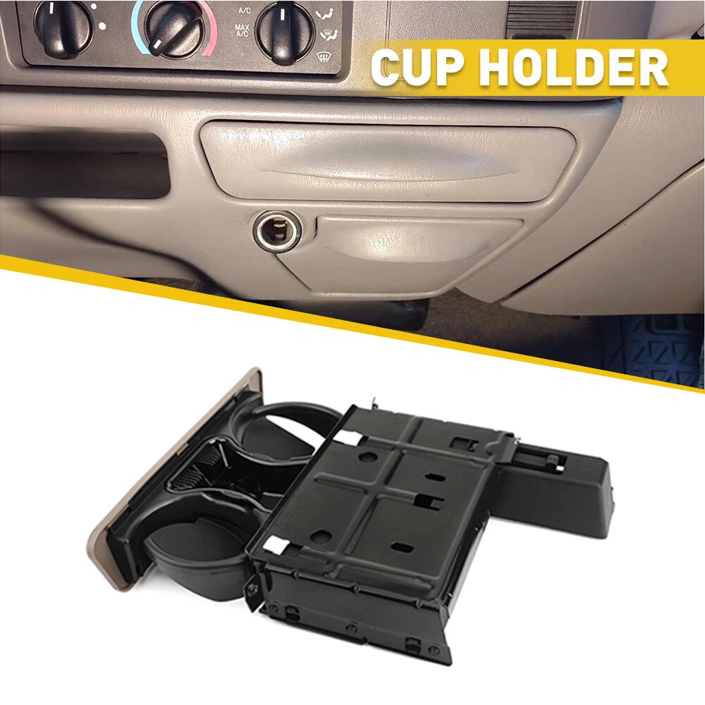Dash Cup Holder Tan Parchment 99-04 For Ford F350 F250 F450 F550 YC3Z2513560CAB 6B93BC-57