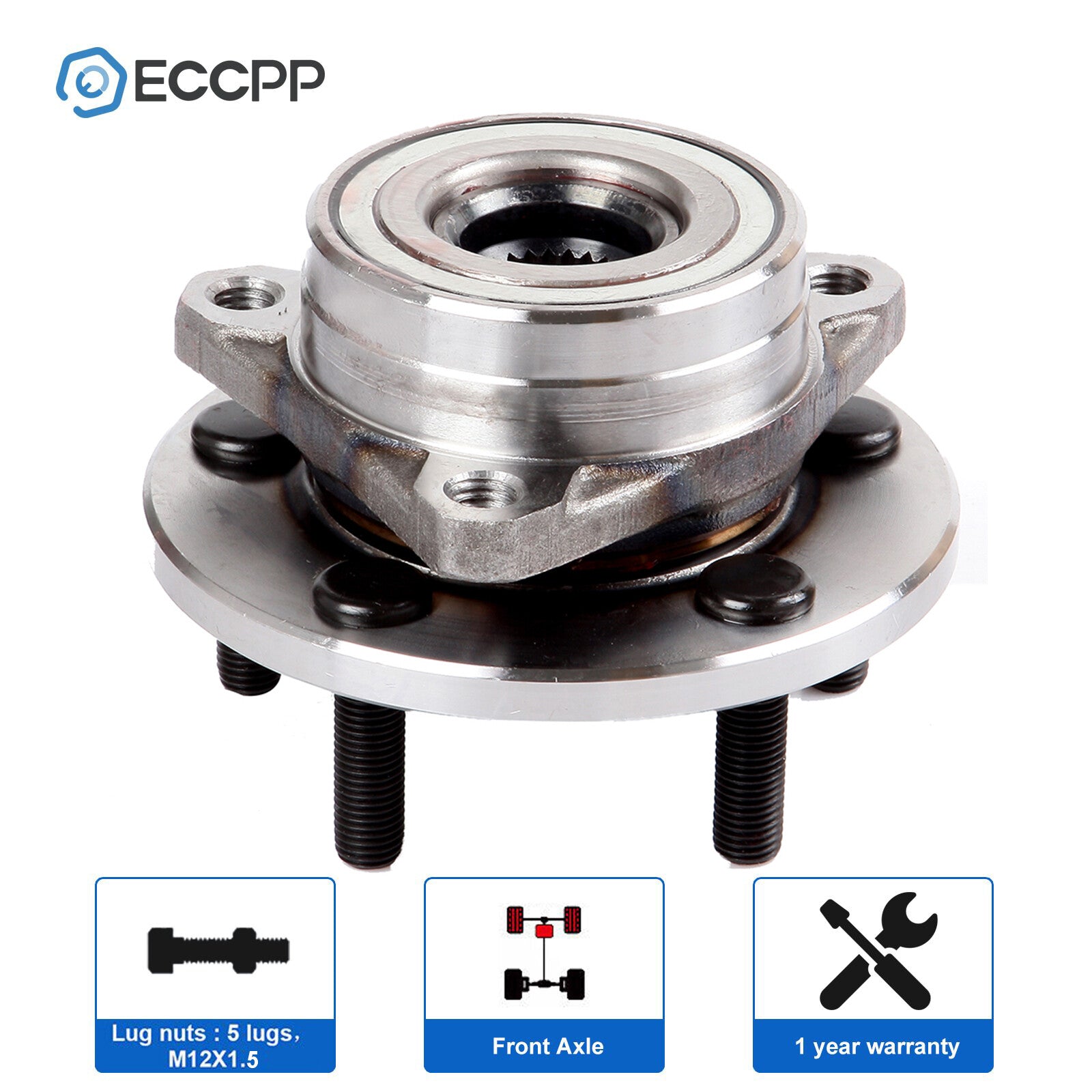 1Pc Front Wheel Hub Bearing For Ford Taurus Mercury Sable Lincoln Continental 6B93BC-57
