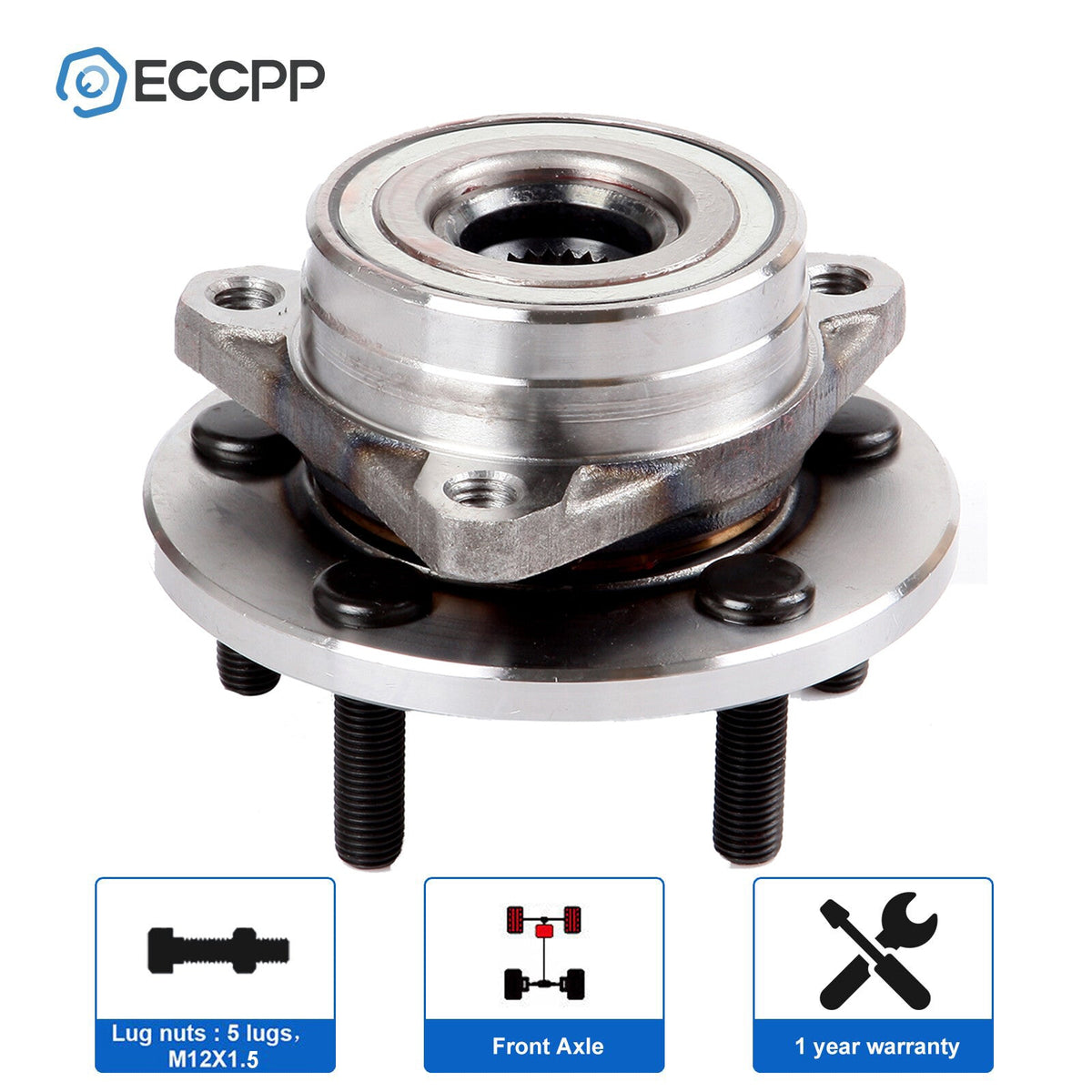 1Pc Front Wheel Hub Bearing For Ford Taurus Mercury Sable Lincoln Continental 6B93BC-57