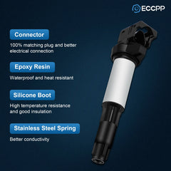 ECCPP 6 Ignition Coils For 2001-2005 BMW 325i 325xi 2.5L 2003-2006 330Ci 3.0L 6B93BC-57