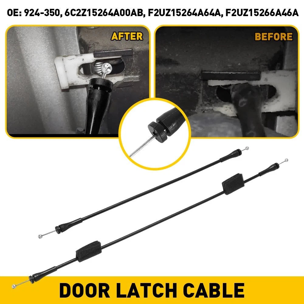 Right Upper&Lower Door Latch Release Cable for Ford E150 E250 E350 E450 1992-14 6B93BC-57