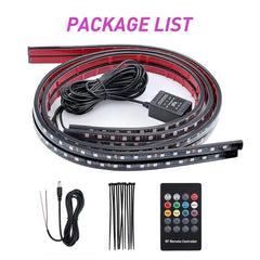 4X RGB LED Under Tube Car Underglow Underbody System Light Neon Strip Lamp D 6B93BC-57