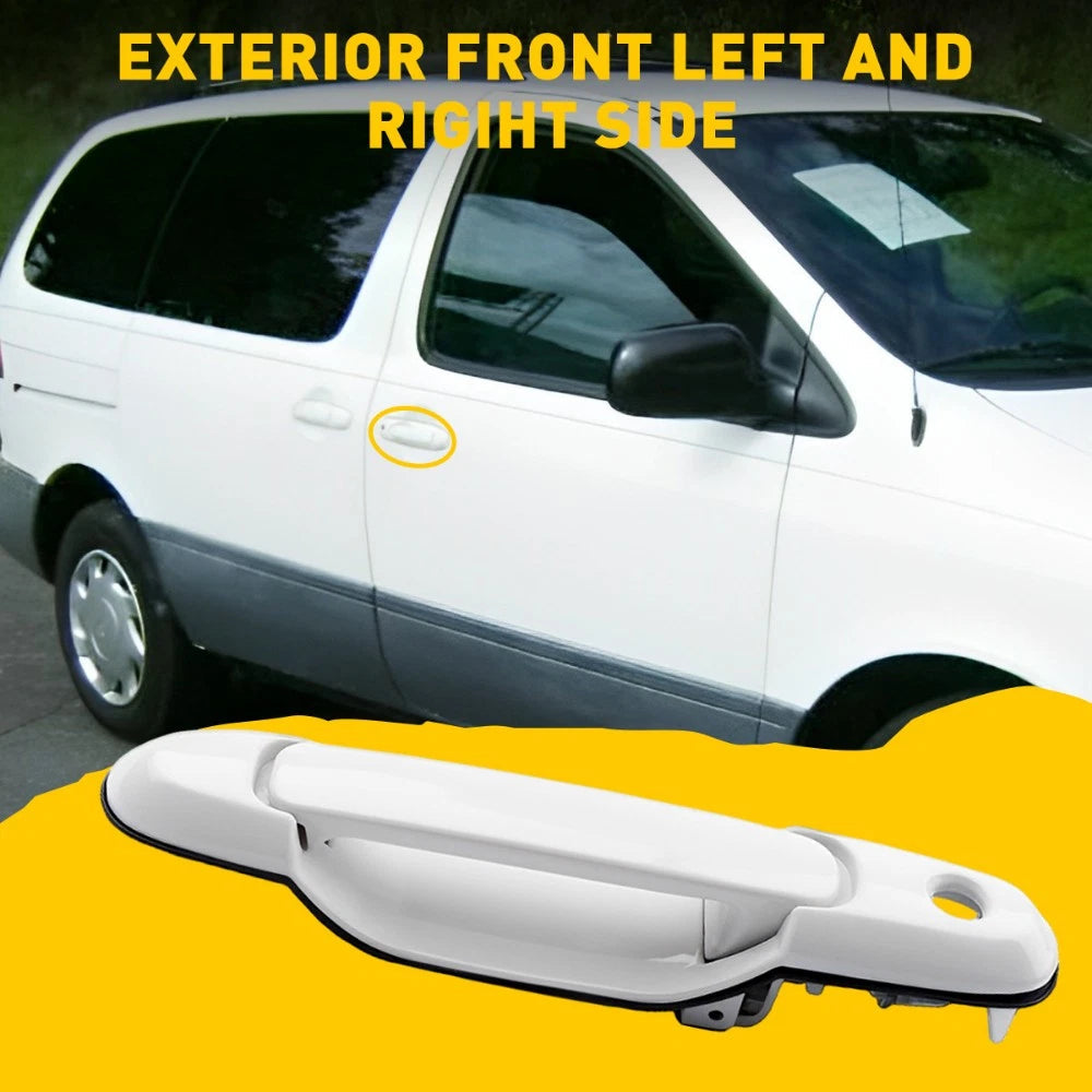 Front Right Passenger Exterior Door Handle White For 1998-2003 Toyota Sienna EOA 6B93BC-57