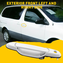 Front Right Passenger Exterior Door Handle White For 1998-2003 Toyota Sienna EOA 6B93BC-57