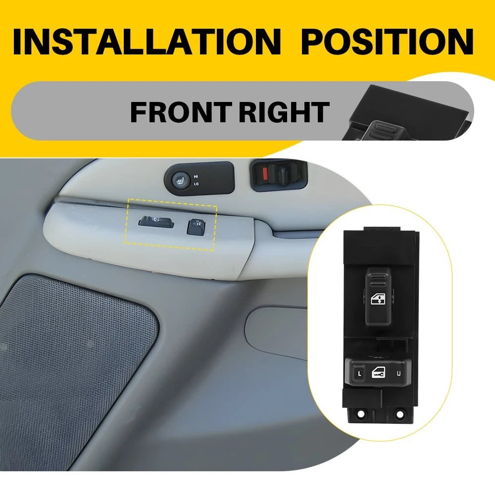 For 2000 01-2002 Chevy Tahoe GMC Yukon Window Switch Front Passenger 15045084 EA 6B93BC-57