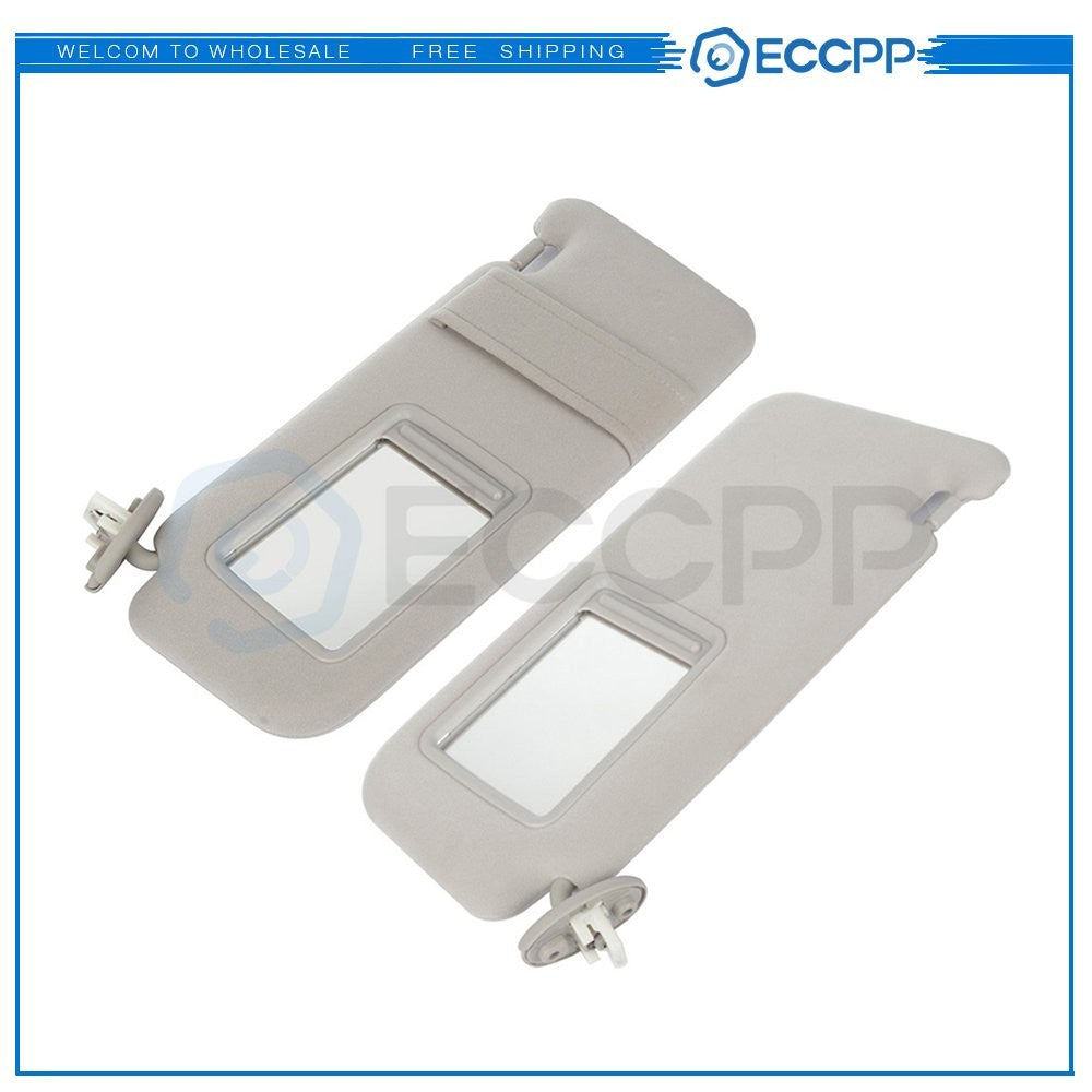 For Toyota Venza 2013-2016 Gray Sun Visor Pair Left & Right Side W/ Sunroof