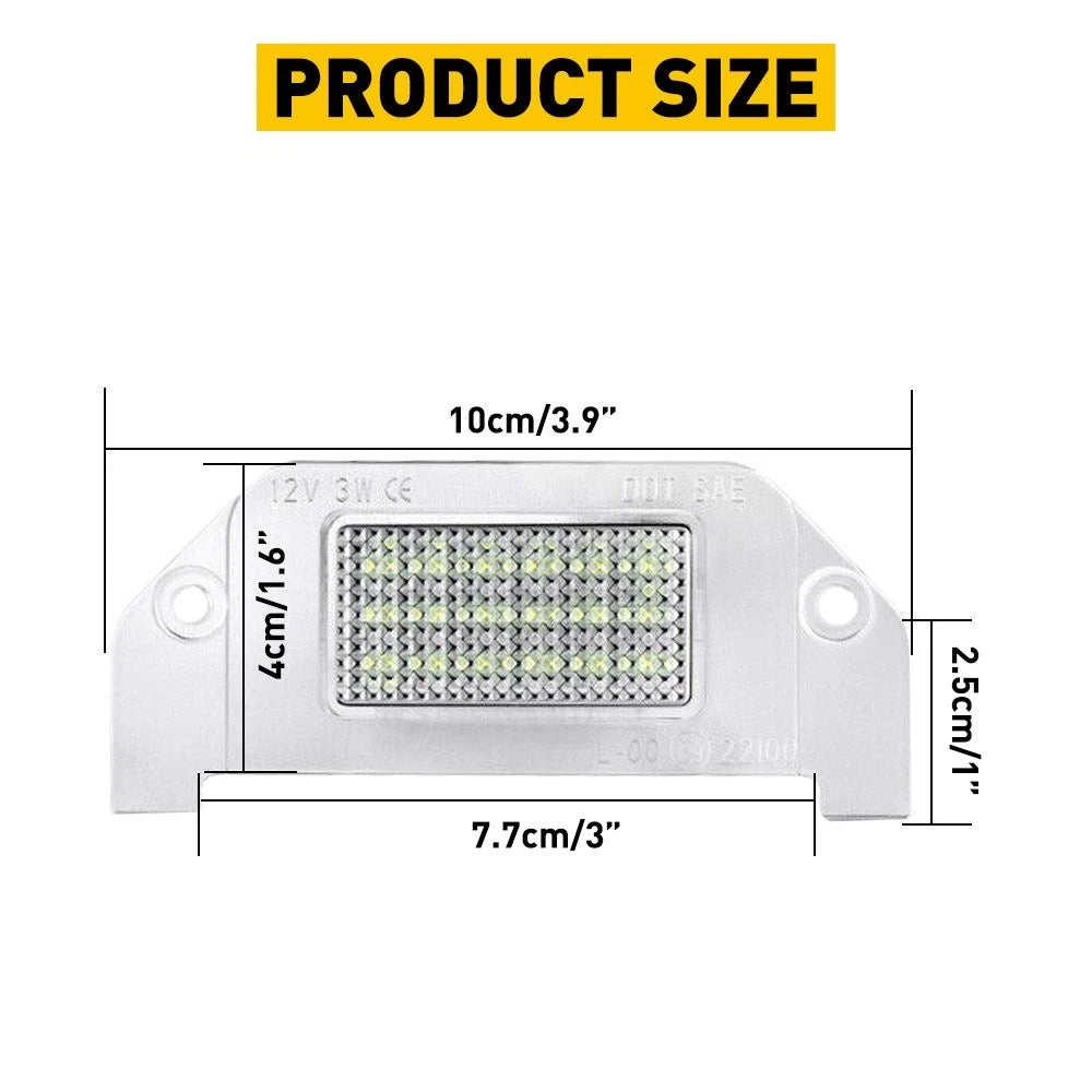 LED License Plate Lights For 6000K Dodge Charger Challenger Magnum Avenger Dart 6B93BC-57