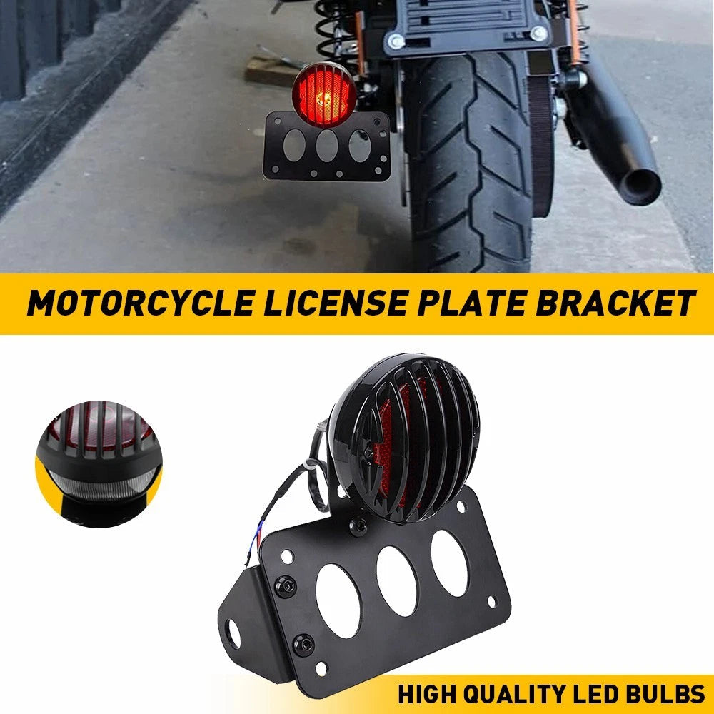Motorcycle Mount Side & Brake Tail License Plate Bracket Light For Honda Bobber 6B93BC-57