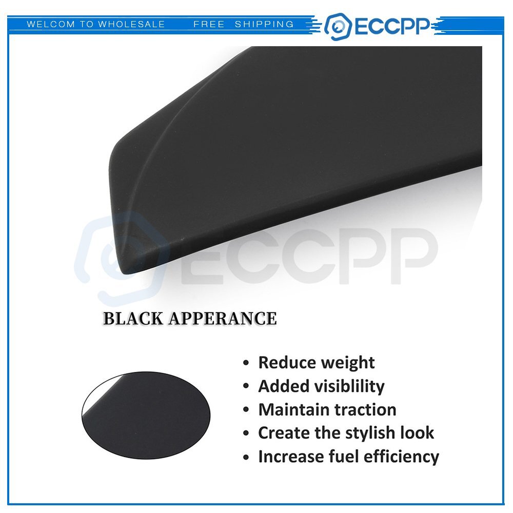 Unpainted Black Roof Rear Roof Wing Spoiler For 2004-2009 BMW E60 A-C Style 6B93BC-57