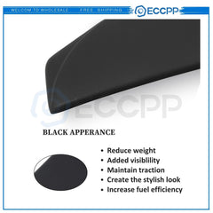 Unpainted Black Roof Rear Roof Wing Spoiler For 2004-2009 BMW E60 A-C Style 6B93BC-57