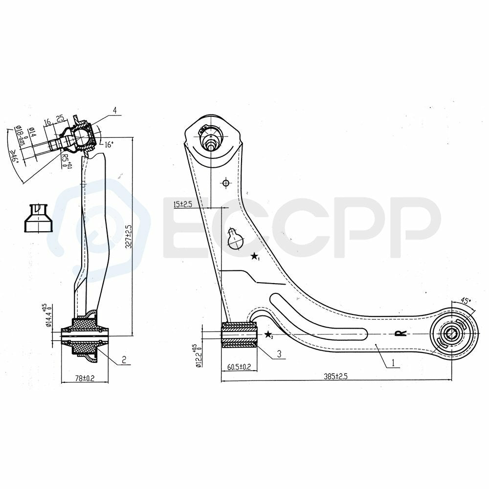 2x For 2001-04 Ford Escape Mazda Tribute Front Lower Control Arm And Ball Joint KOEEP