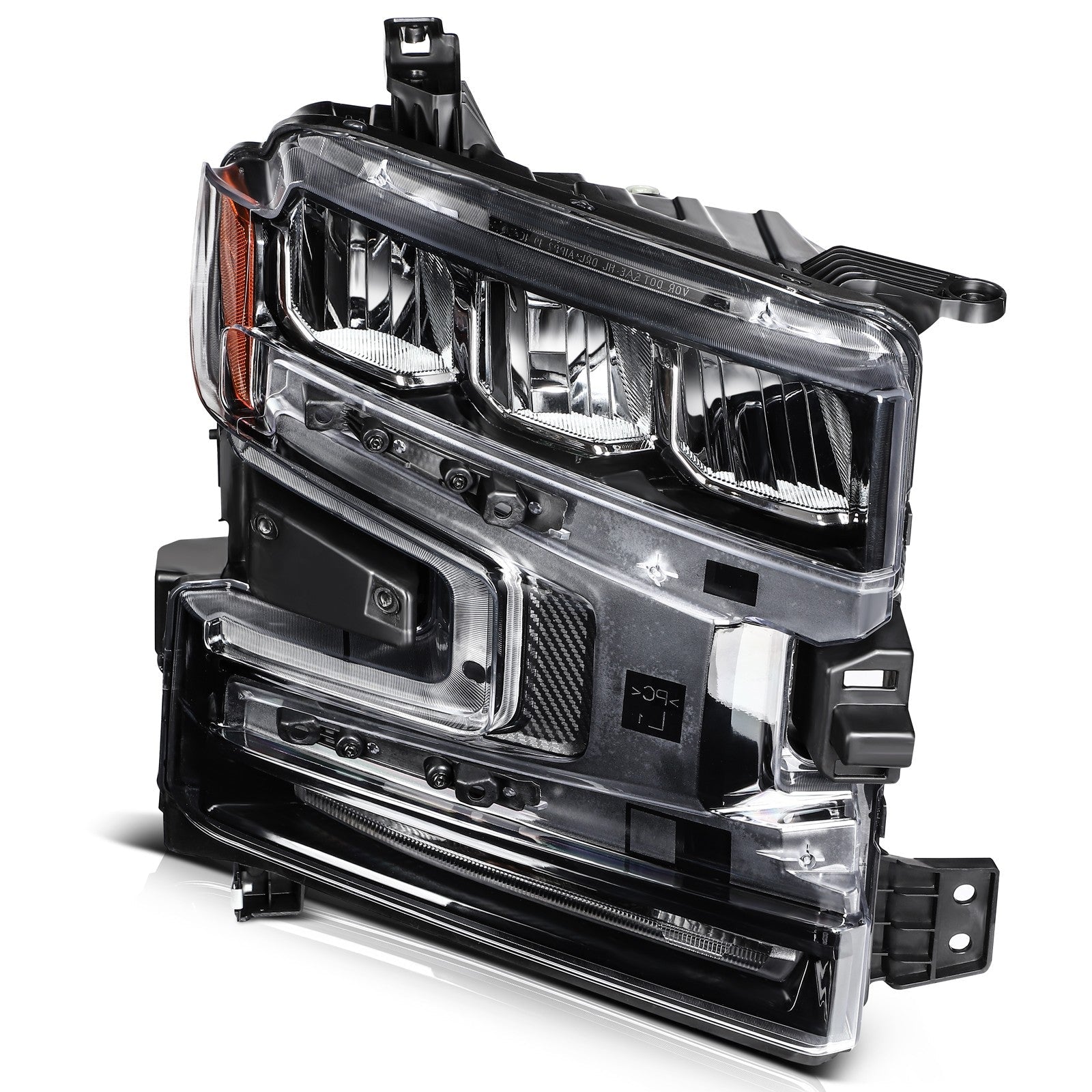 ECCPP Headlights Assembly For Chevrolet Silverado 1500 2019-2021 Pair Black 6B93BC-57