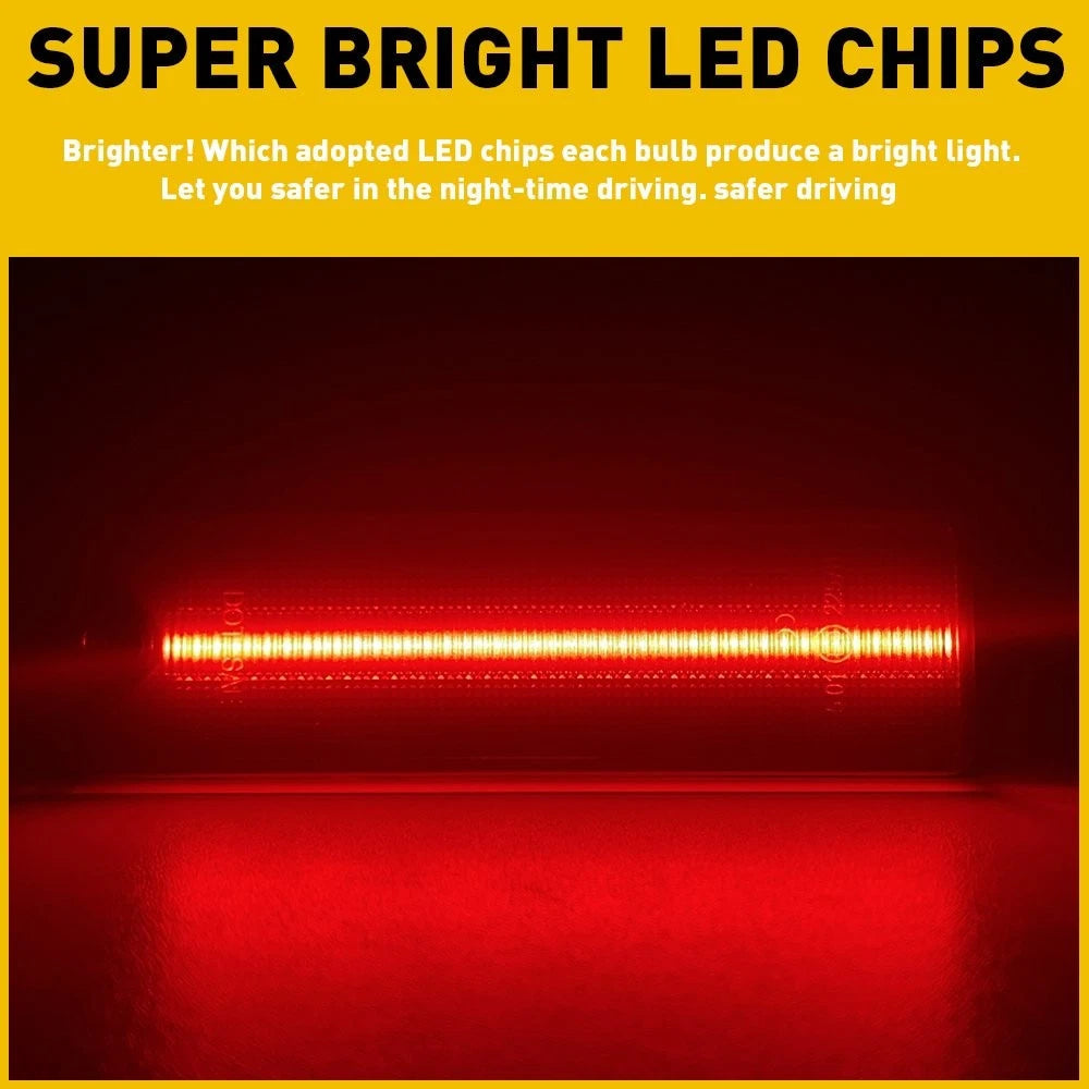Red LED Smoked Rear Turn Signal Side Marker Lights Lamps For 93-02 Chevy Camaro 6B93BC-57