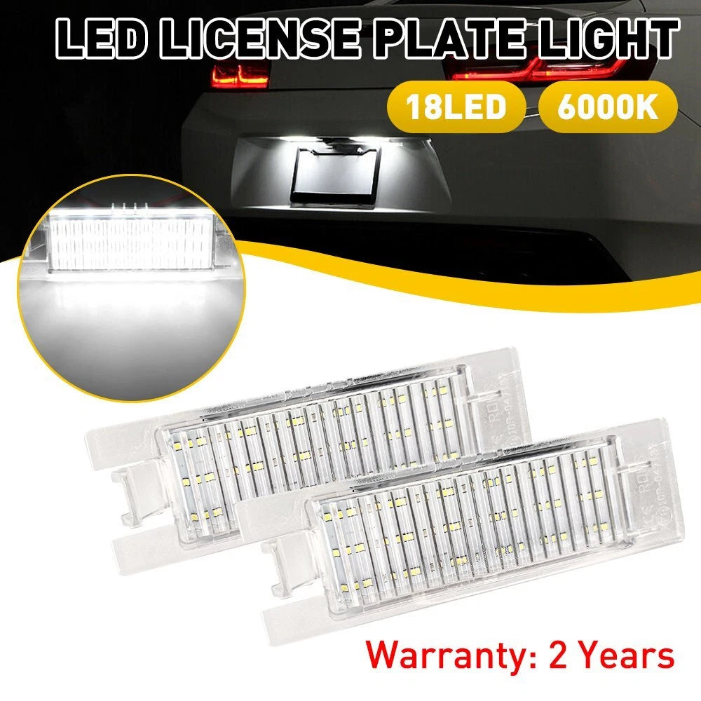 2PC SMD LED License Light 6000K Plate Diamond White For Chevy Camaro Malibu Volt 6B93BC-57