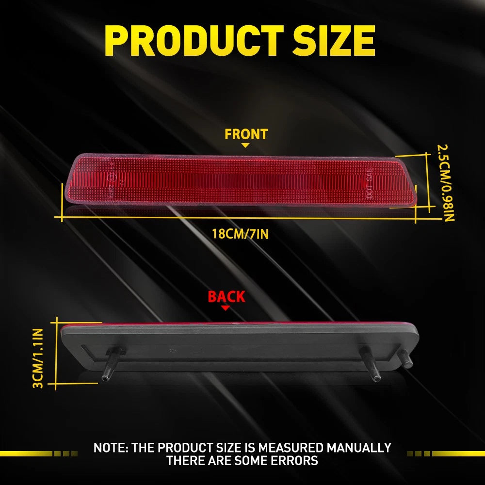 2x For 1999-2004 Ford Mustang Rear Red Lens Side Marker Light Housing Assembly A 6B93BC-57