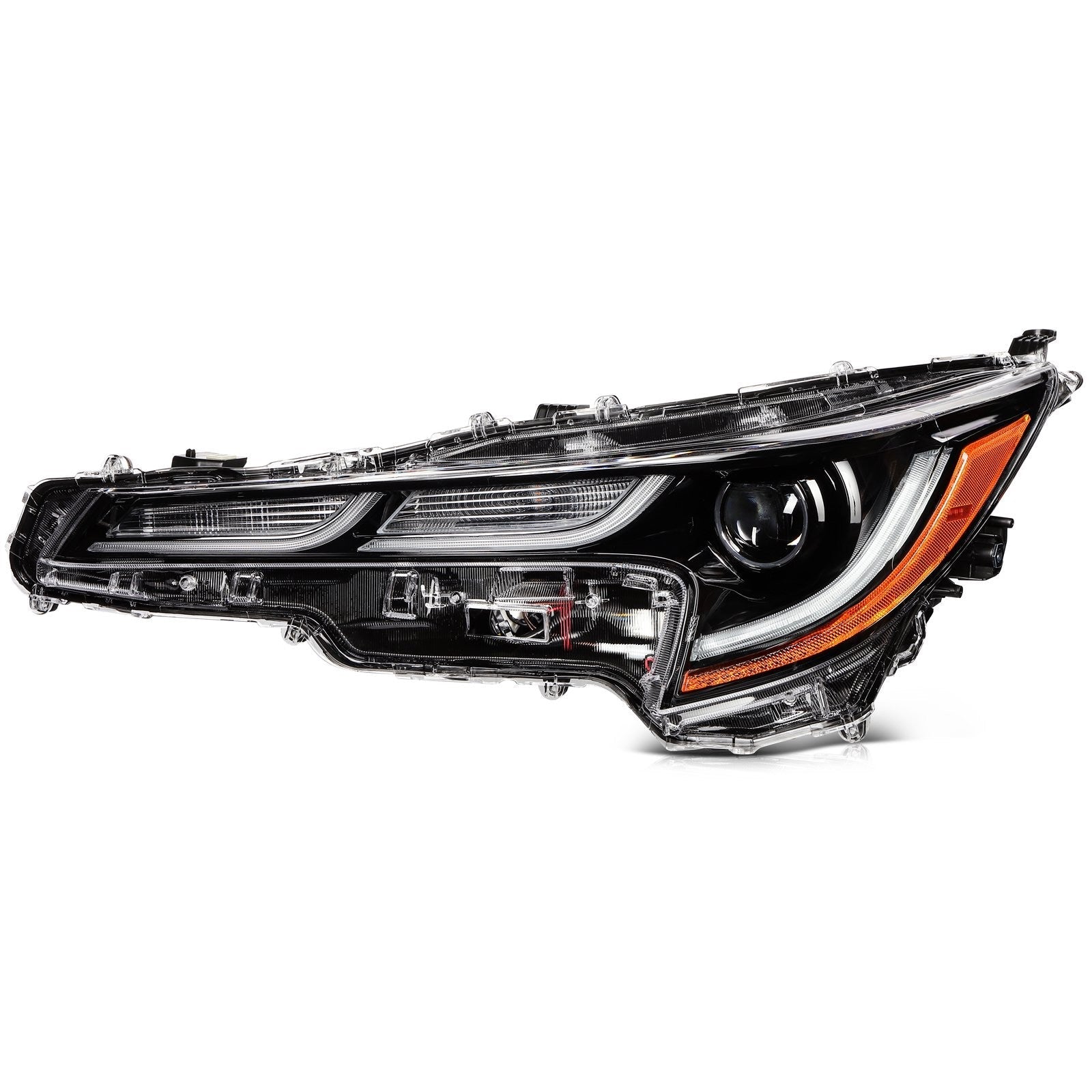 Pair LED Headlights Assembly For 2019-2022 For Corolla SE XLE XSE Black Amber 6B93BC-57