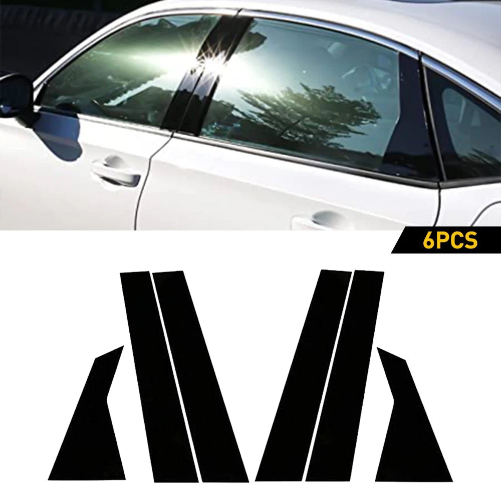 Window Posts Pillar Gloss Black Cover Door Trims for Honda Civic 11th Sedan 2022 6B93BC-57