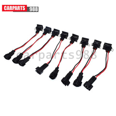 Set of 8Pcs Engine Fuel Injector Wire Harness Adapter EV1 & EV6 injector Kit 6B93BC-57