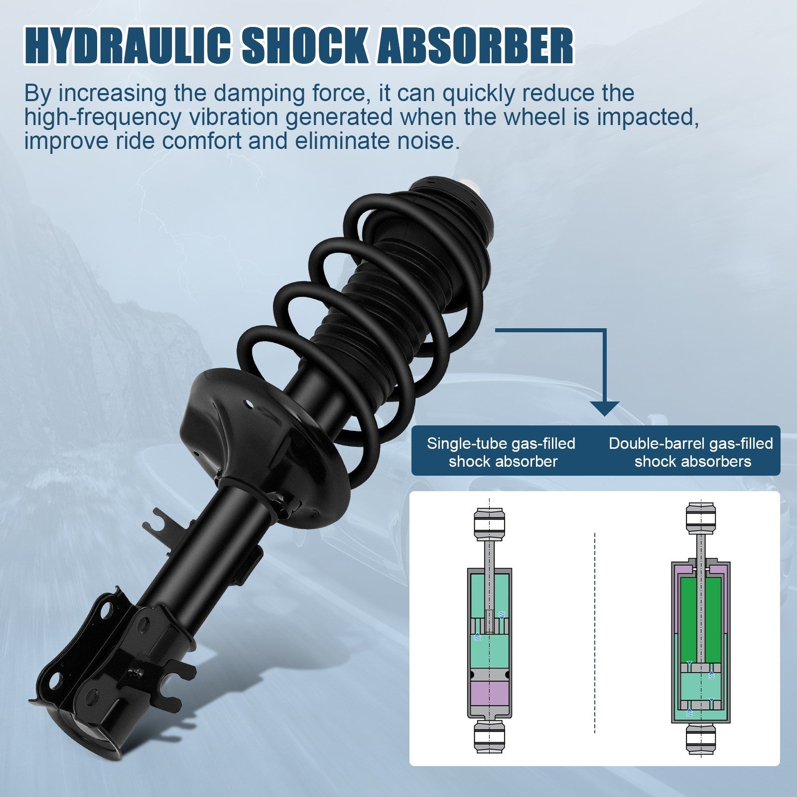 2 Front Quick Complete Shocks/Struts Springs Absorber For Pontiac Wave 2005-2008 6B93BC-57