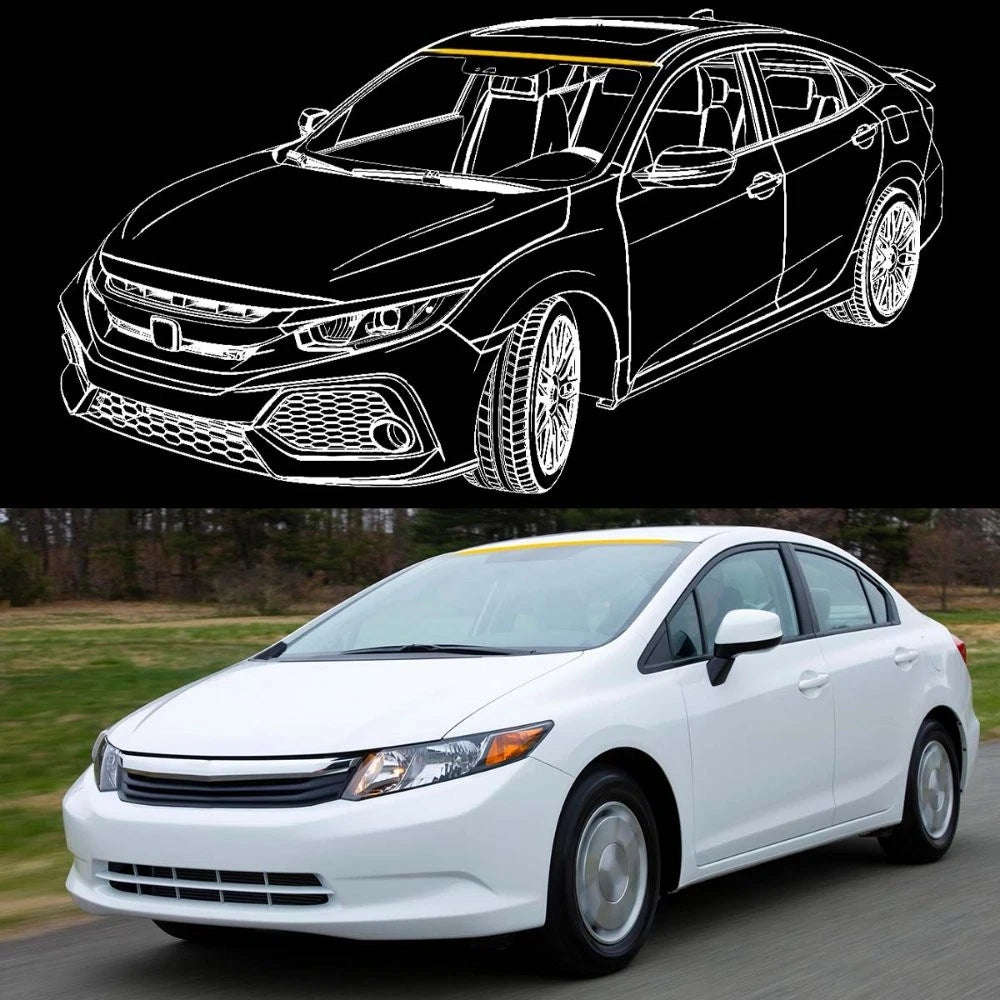 73150-SNA-003 Windshield Reveal Surround Molding Trim For Civic Honda 06-2011 EA 6B93BC-57