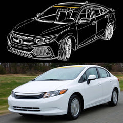 73150-SNA-003 Windshield Reveal Surround Molding Trim For Civic Honda 06-2011 EA 6B93BC-57