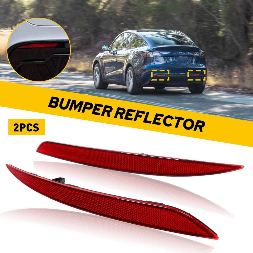 For 22 2020 Tesla Model Y Tail Bumper Rear light Reflector Case pair RH LH Side 6B93BC-57