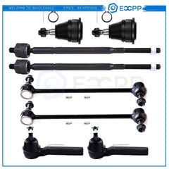 ECCPP 8PCS  Tie Rod End Front Steering Parts Fits Town & Country / Grand Caravan