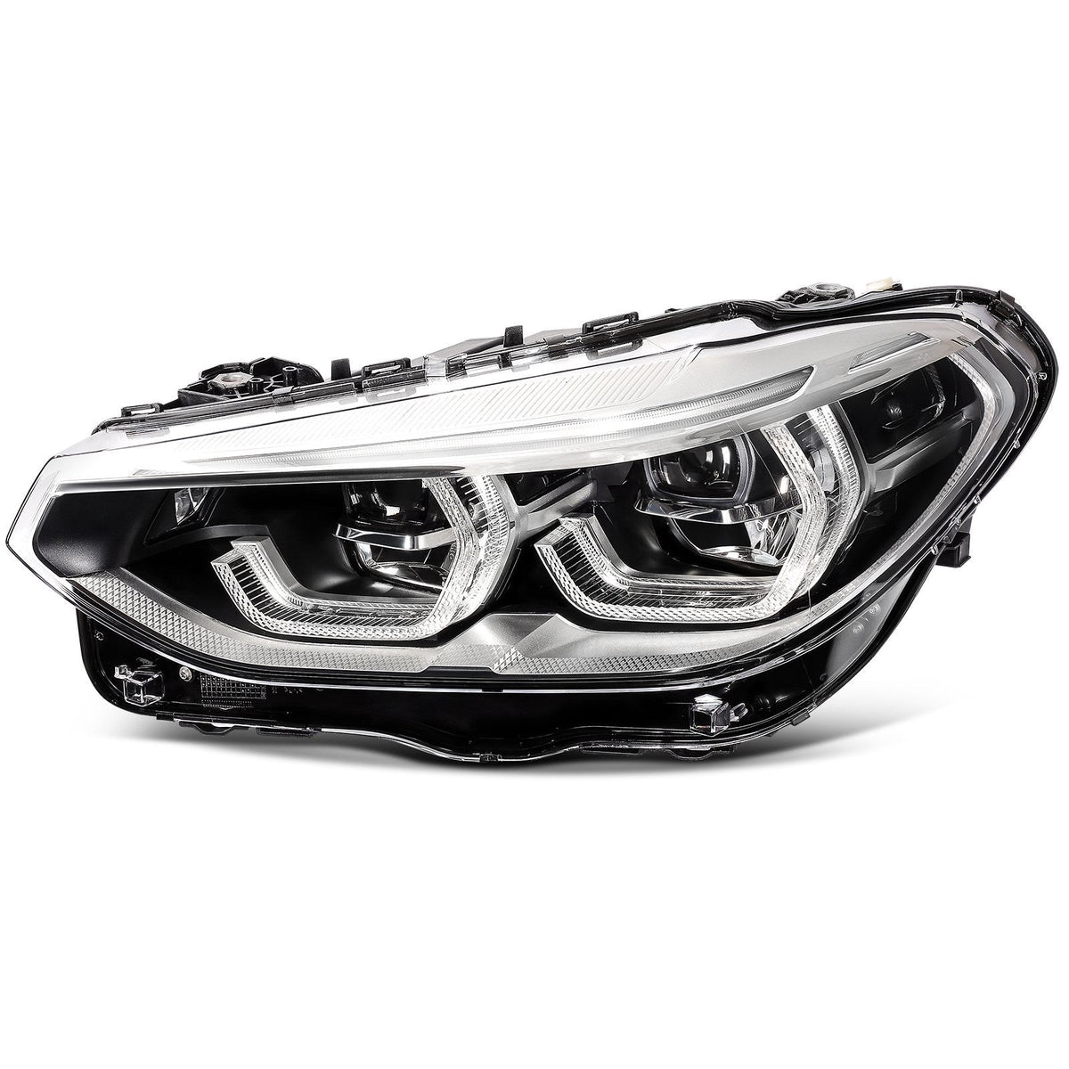 Driver Left Side LED Headlight Assembly For 2018-2021 BMW X3 X4 2.0L 3.0L Black 6B93BC-57