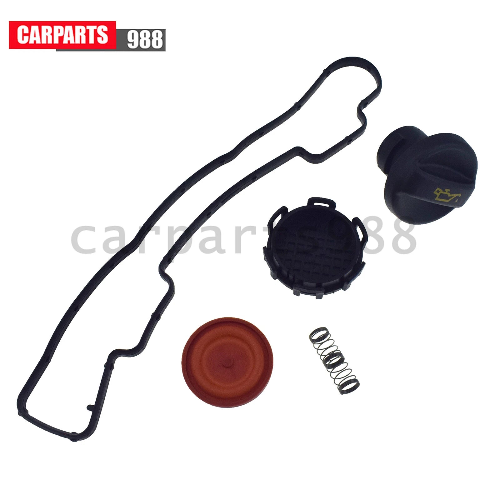 Rocker Cover Oil Filler Cap Seal Kit for Citroen C2 C3 Peugeot 207 307 0248L1 6B93BC-57