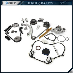 For GM Ecotec 2.2L 2.4L Timing Chain Kit VCT Selenoid Actuator Oil & Water Pump 6B93BC-57