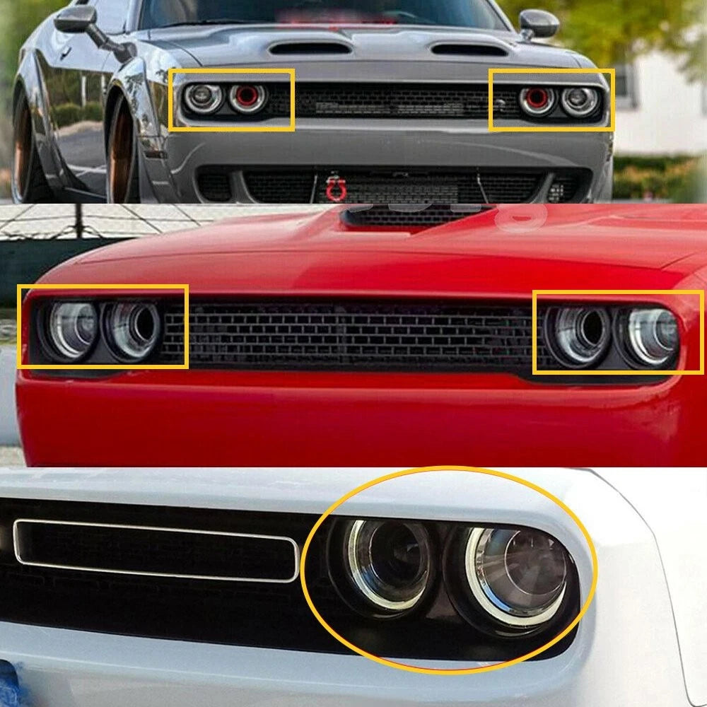 Front Headlight Lamp Bezel Trim Left & Right for 2015-20 Dodge Challenger US EOA 6B93BC-57