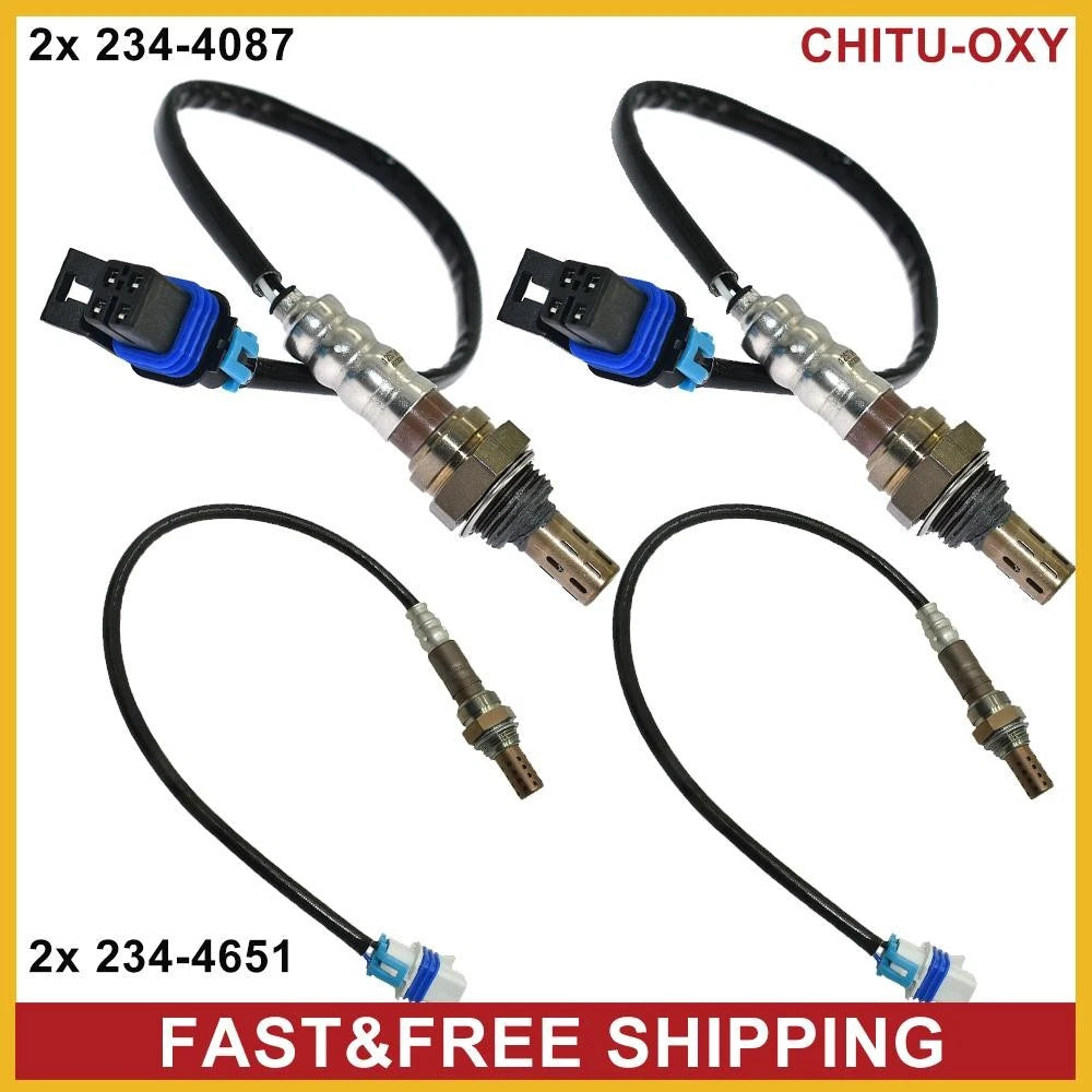 4x UP+Down Oxygen Sensor For 2003-07 Chevy Express 1500 Base GMC Savana 2500 SLE 6B93BC-57